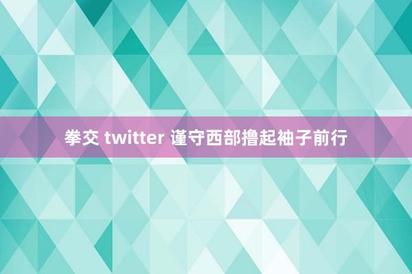 拳交 twitter 谨守西部撸起袖子前行