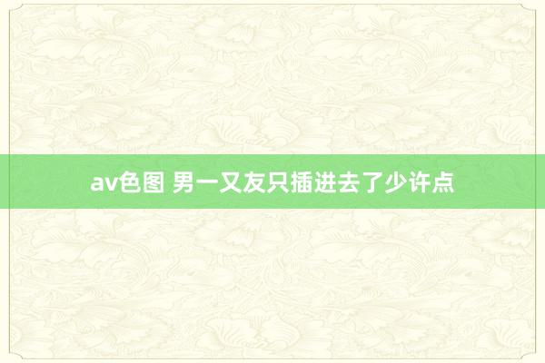 av色图 男一又友只插进去了少许点