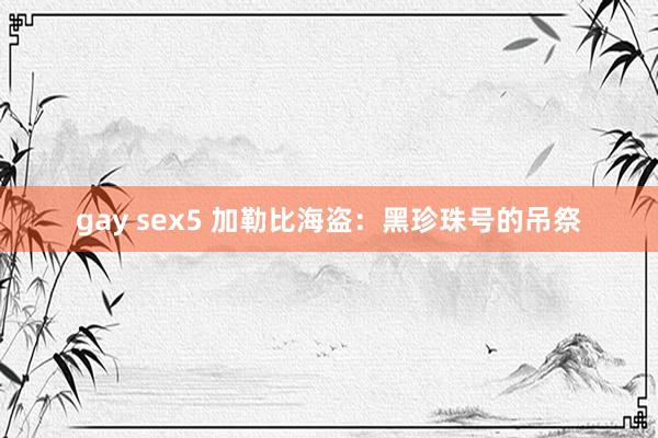 gay sex5 加勒比海盗：黑珍珠号的吊祭