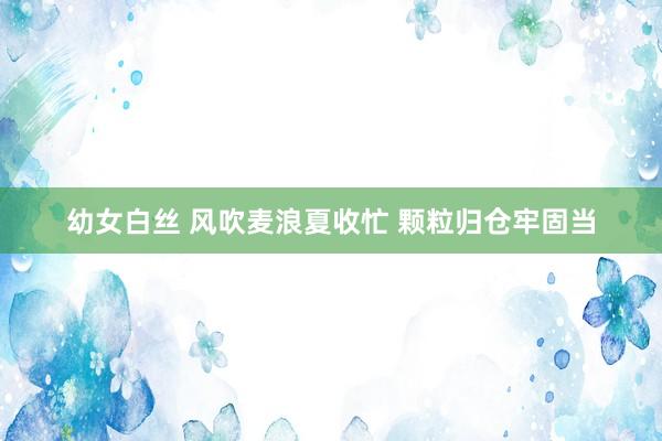 幼女白丝 风吹麦浪夏收忙 颗粒归仓牢固当