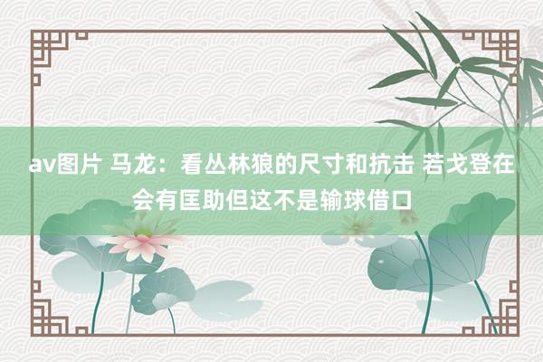 av图片 马龙：看丛林狼的尺寸和抗击 若戈登在会有匡助但这不是输球借口