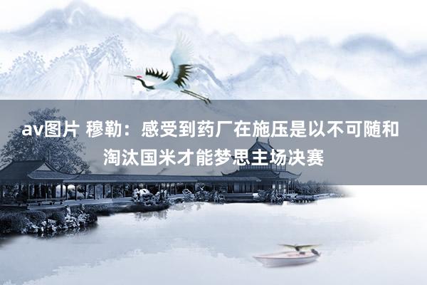 av图片 穆勒：感受到药厂在施压是以不可随和 淘汰国米才能梦思主场决赛